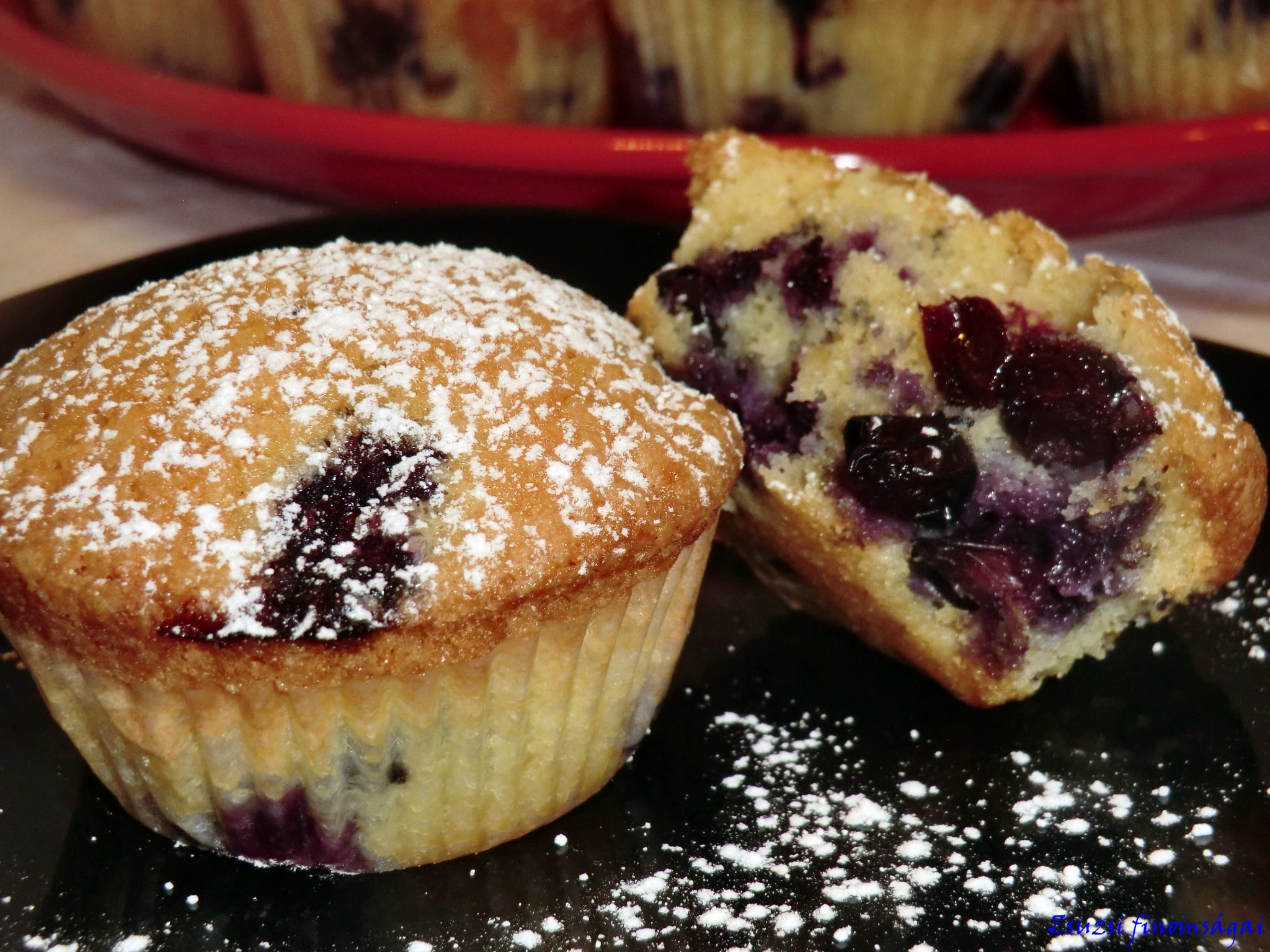 Áfonyás muffin