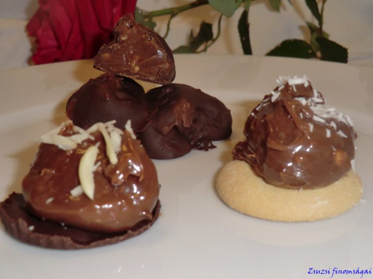 Ganache-sal töltött csokoládé