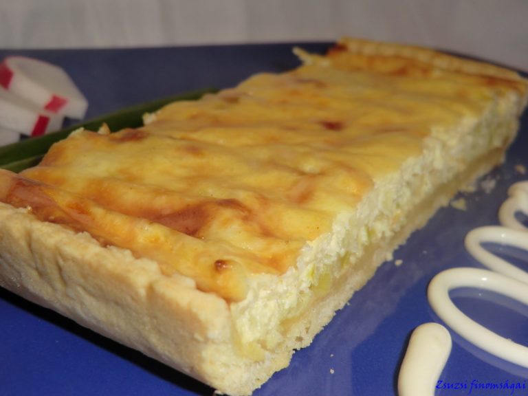 Póréhagymás-sajtos torta