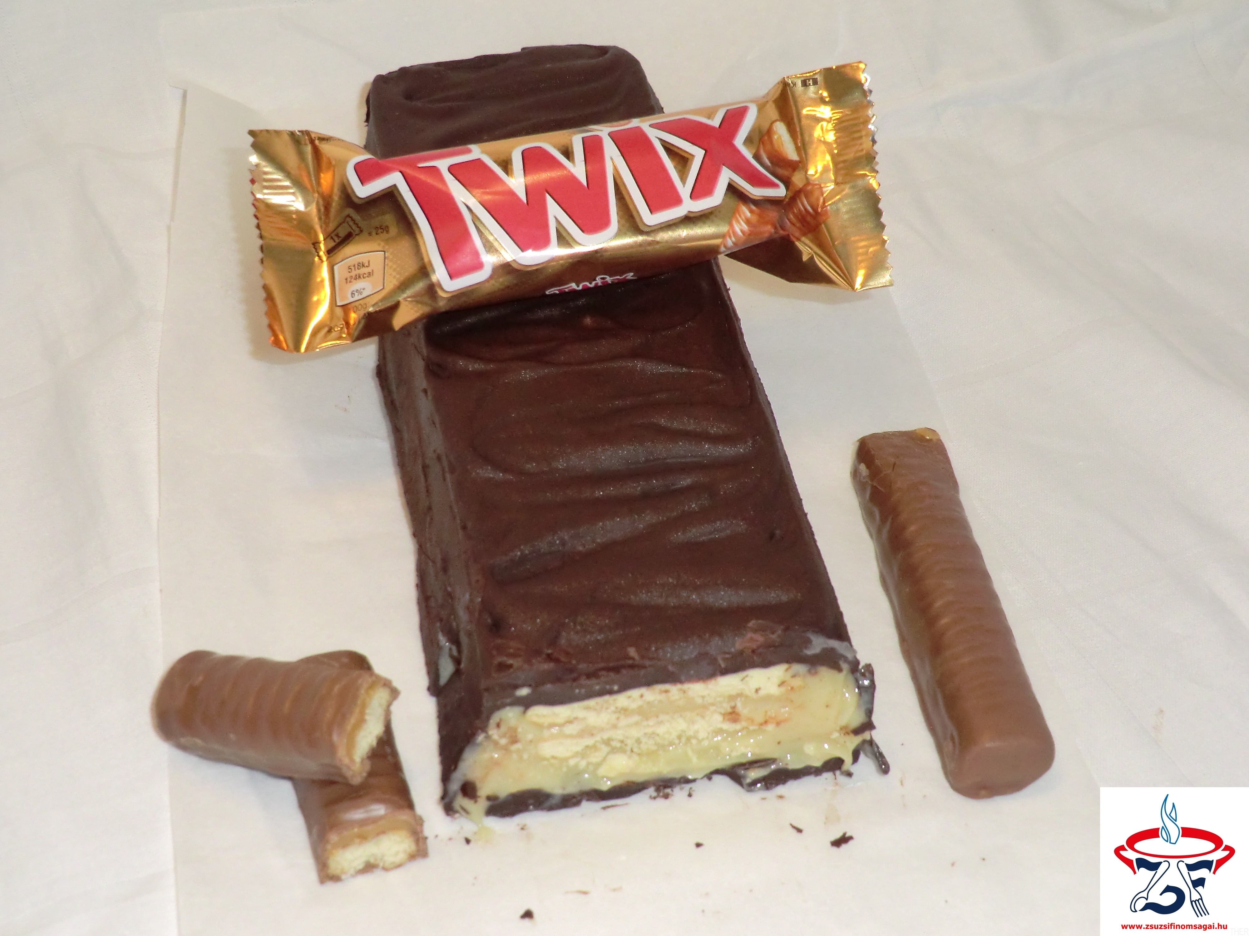 Óriás twix csoki házilag